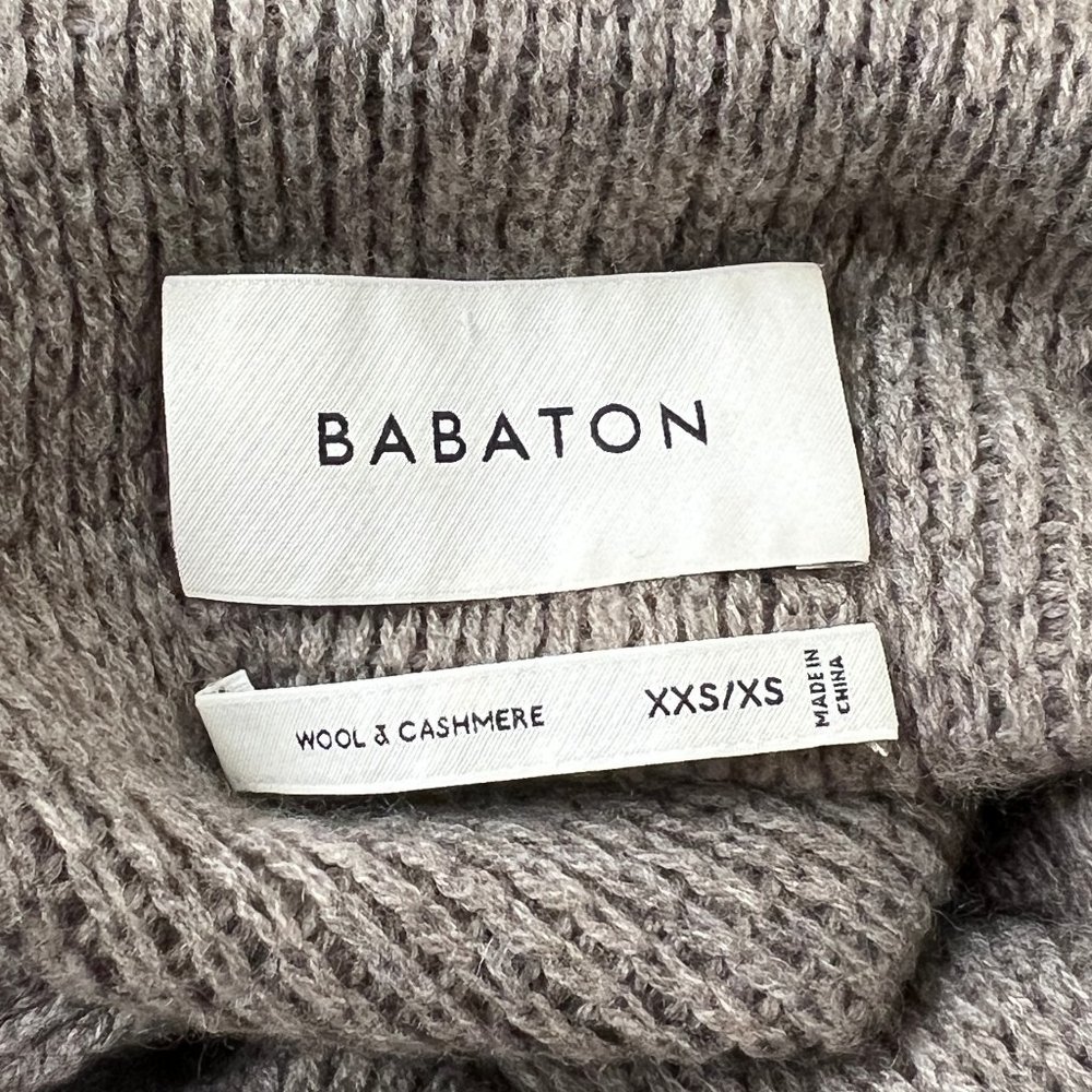 Aritzia Mika Cashmere & Wool Funnel Cowl Turtleneck Sweater Boxy Oversized Cozy - Picture 5 of 15